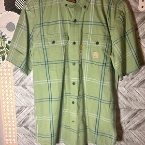 Carhartt Men's Green Plaid Shirt